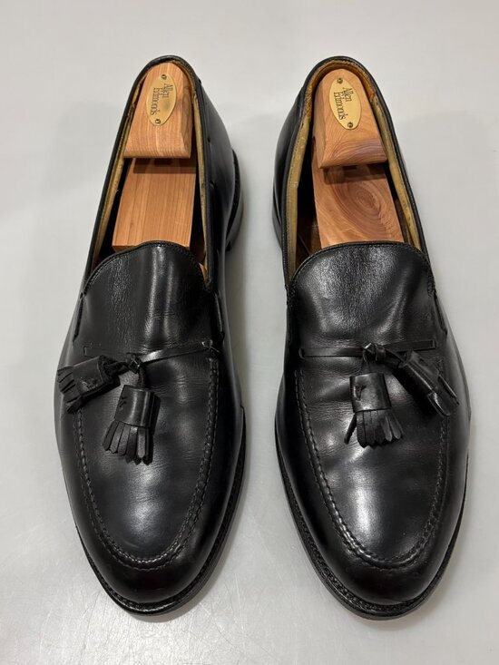 Allen Edmonds 11.5 Grayson Black Leather Tassel Loafers w Shoe Trees Made in USA main image 5